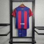 Barcelona 2023/24 Home Kids Jersey And Shorts Kit