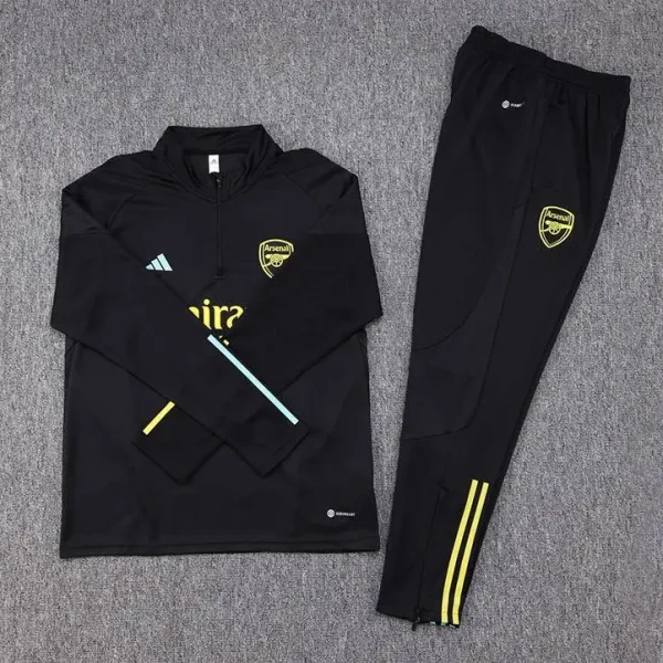 Arsenal 2023-24 Half-Zip Tracksuit Black