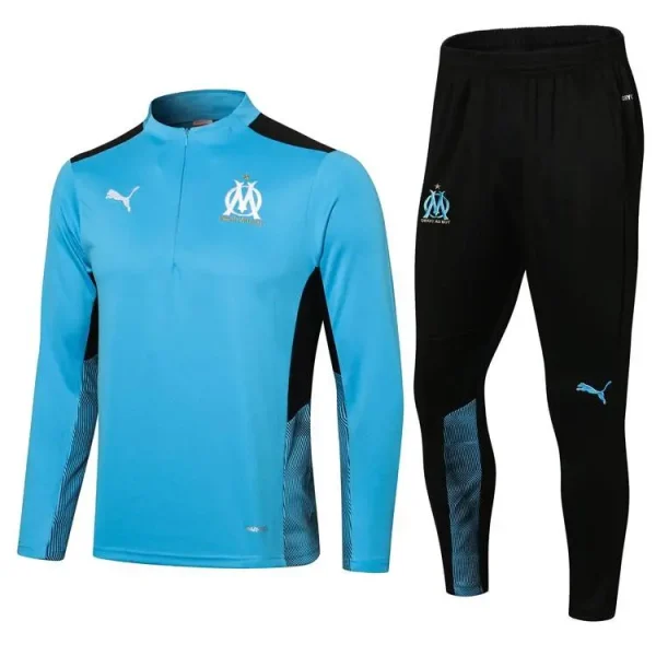 Olympique Marseille 2021-22 Half-zip Tracksuit Blue