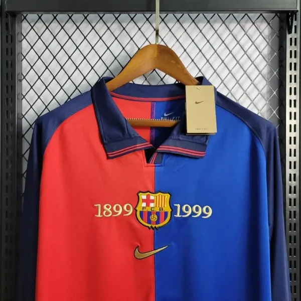 Barcelona 1899/1999 100th Anniversary Edition Long Sleeves Retro Jersey