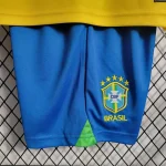 Brazil 2022 World Cup Home Kids Jersey And Shorts Kit