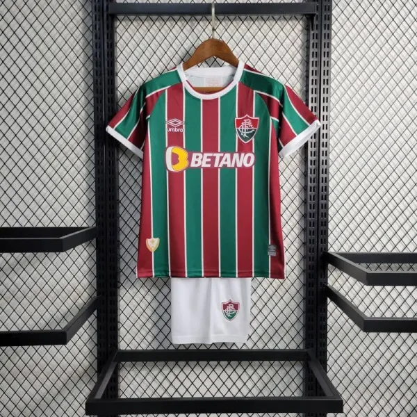 Fluminense 2023/24 Home Kids Jersey And Shorts Kit