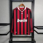 AC Milan 2009/10 Home Long Sleeves Retro Jersey