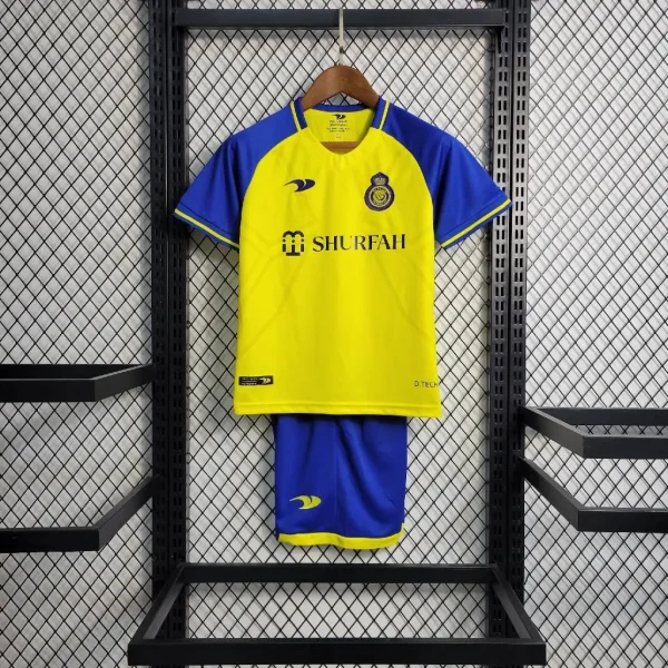 Al-Nassr 2022/23 Home Kids Jersey And Shorts Kit