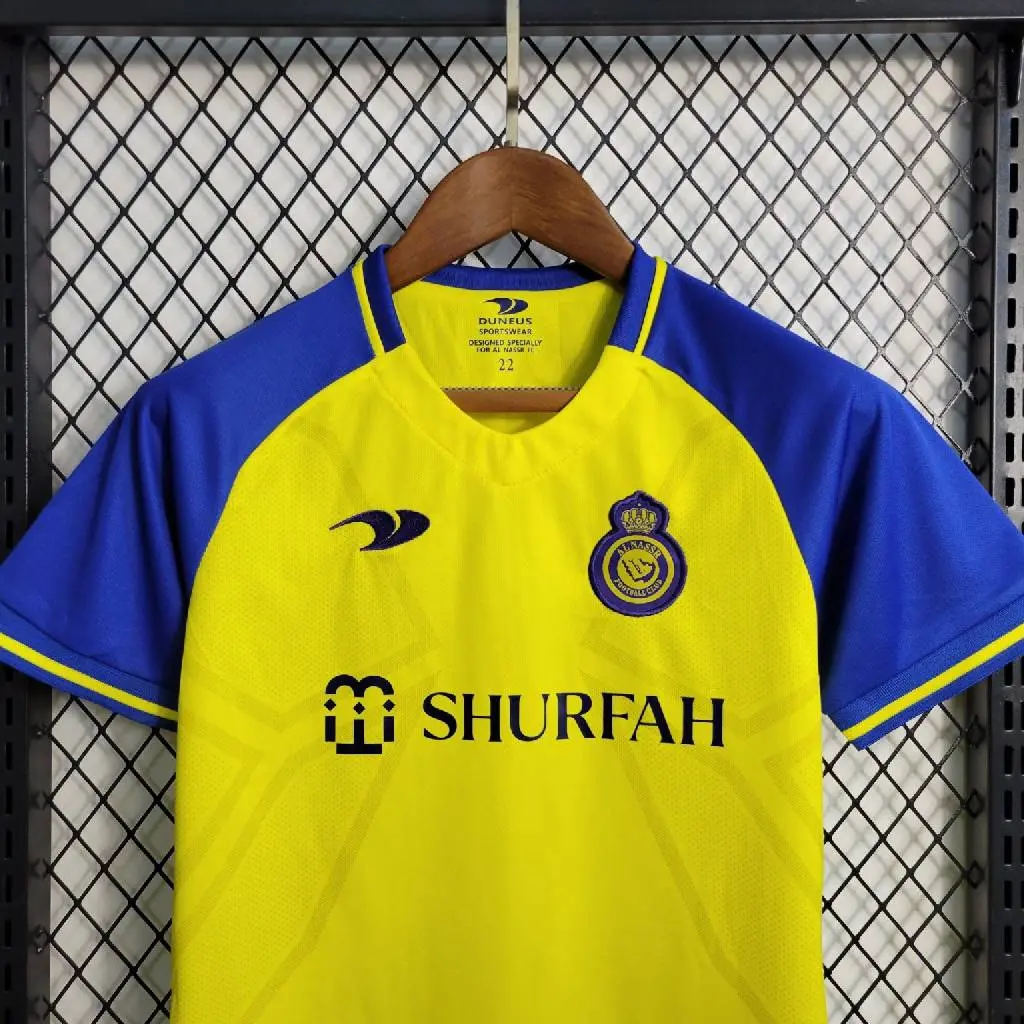 Al-Nassr 2022/23 Home Kids Jersey And Shorts Kit