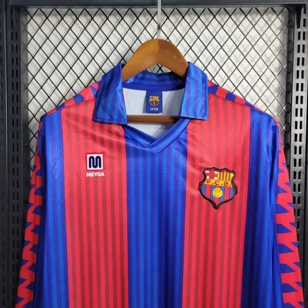 Barcelona 1991/92 Home  Long Sleeve Retro Jersey