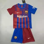 Barcelona 2021/22 Home Kids Jersey And Shorts Kit