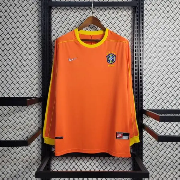 Brazil 1998 Goalkeeper Long Sleeve  Retro Jersey