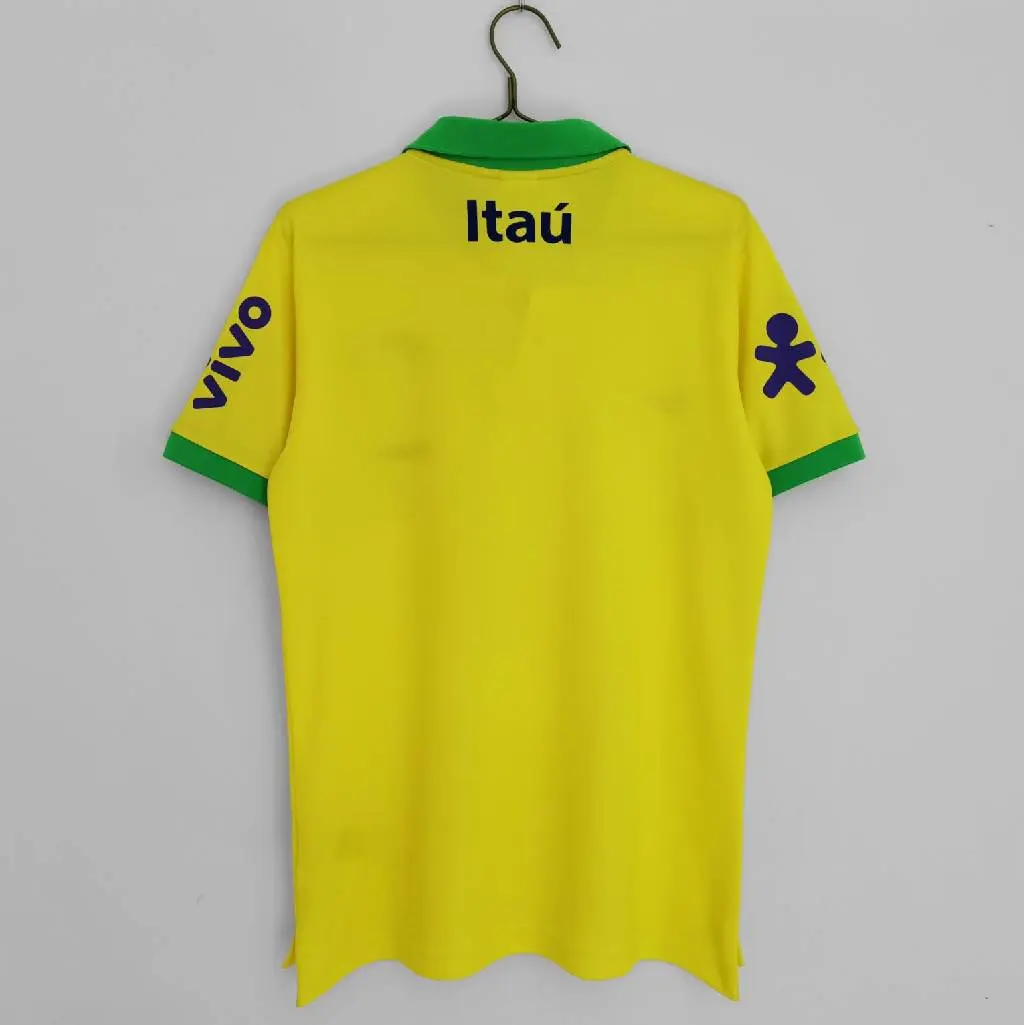 Brazil 2022 Polo Yellow Top For The  Season