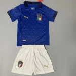 Italy 2021 Home Kids Jersey And Shorts Kit