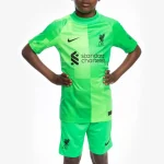 Liverpool 2021/22 Goalkeeper Kids Jersey And Shorts Kit