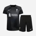 Liverpool 2022/23 Away Goalkeeper Kids Jersey And Shorts Kit