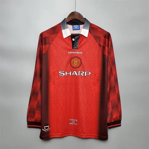 Manchester United 1996 Home Long Sleeve Retro Jersey