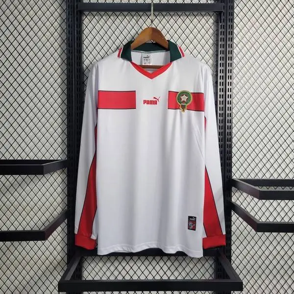 Morocco 1998 Away Long Sleeve  Retro Jersey