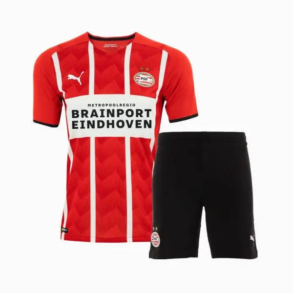 PSV Eindhoven 2021/22 Home Kids Jersey And Shorts Kit