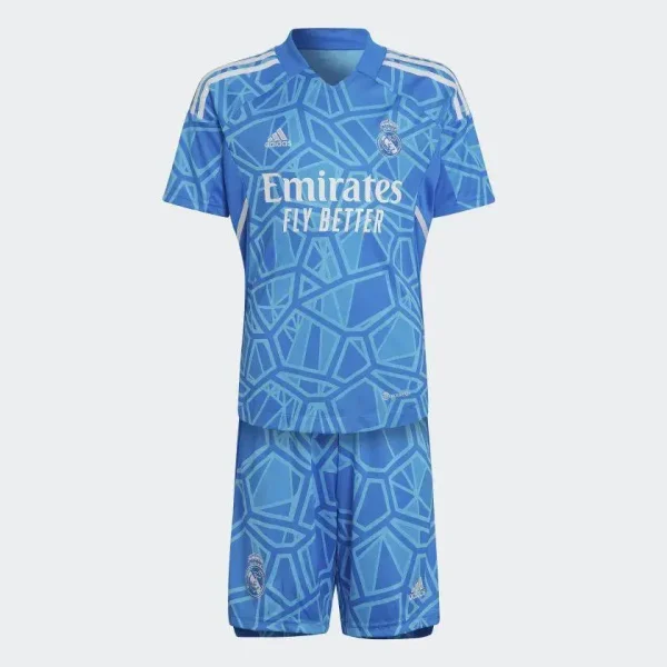 Real Madrid 2022/23 Goalkeeper Kids Jersey And Shorts Kit