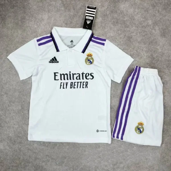 Real Madrid 2022/23 Home Kids Jersey And Shorts Kit