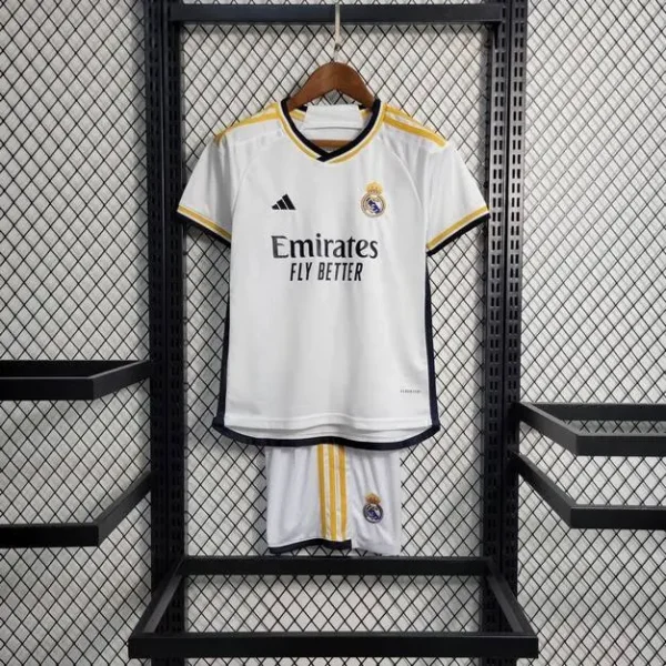 Real Madrid 2023/24 Home Kids Jersey And Shorts Kit