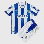 Real Sociedad 2022/23 Home Kids Jersey And Shorts Kit