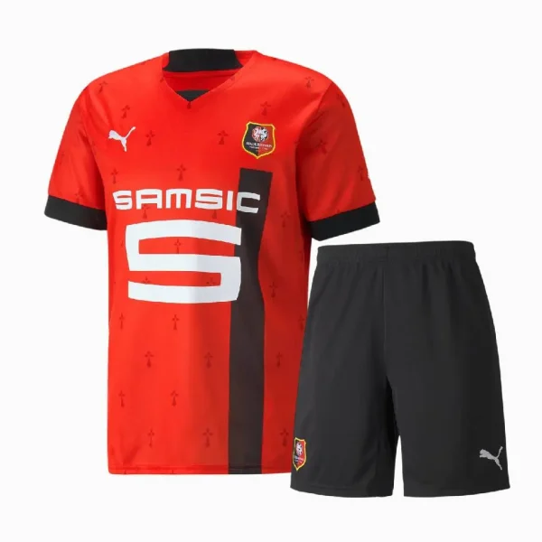 Stade Rennais 2022/23 Home Kids Jersey And Shorts Kit