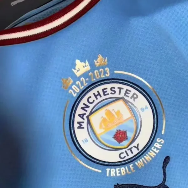 Manchester City 2023/24 Home Champions Edition Jersey With Three Stars Patch