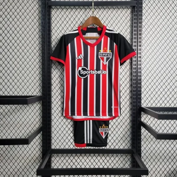 Sao Paulo 2023/24 Away Kids Jersey And Shorts Kit