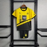 Borussia Dortmund 2023/24 Home Kids Jersey And Shorts Kit