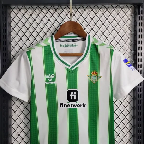 Real Betis 2023/24 Home Kids Jersey And Shorts Kit