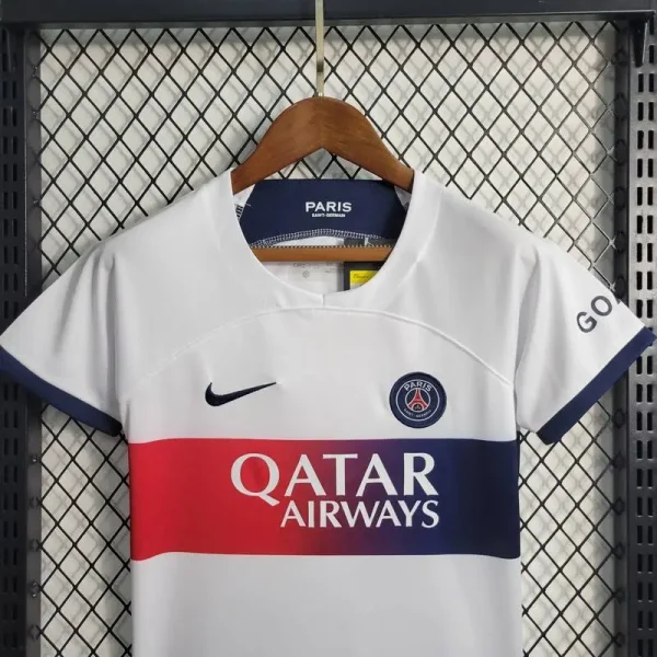 Paris Saint-Germain 2023/24 Away Kids Jersey And Shorts Kit