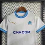 Olympique Marseille 2023/24 Home Kids Jersey And Shorts Kit