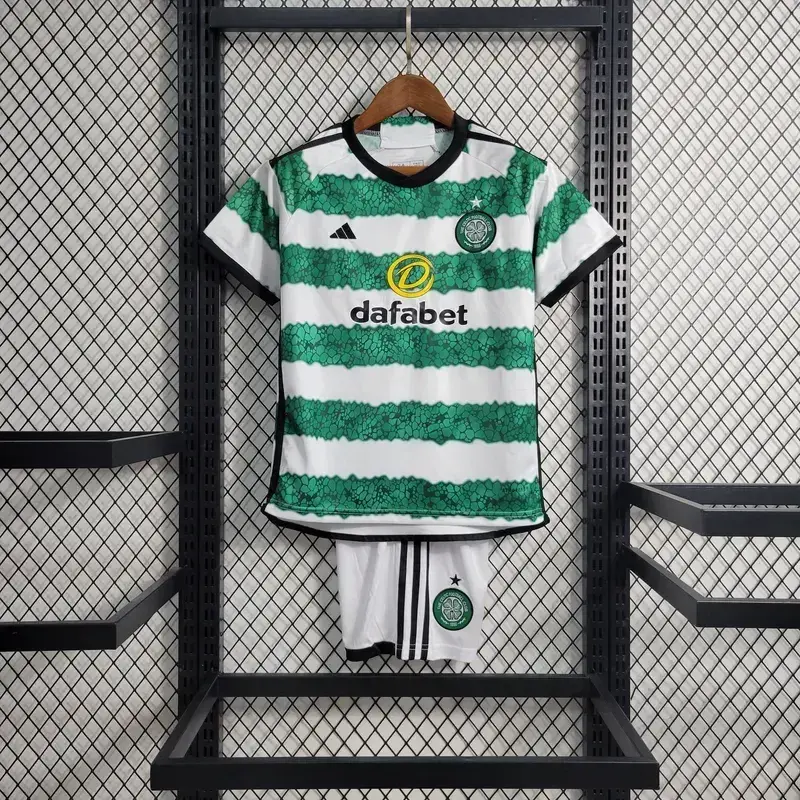 Celtic 2023/24 Home Kids Jersey And Shorts Kit