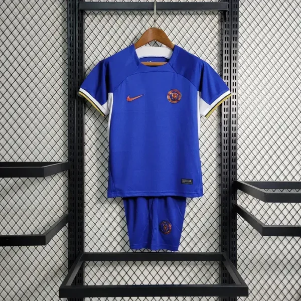 Chelsea 2023/24 Home Kids Jersey And Shorts Kit