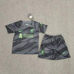 Liverpool 2023/24 Goalkeeper Kids Jersey And Shorts Kit