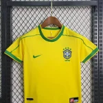 Brazil 1998 Home Kids Jersey And Shorts Kit