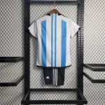 Argentina 2022 Word Cup Home 3-Stars Kids Jersey And Shorts Kit