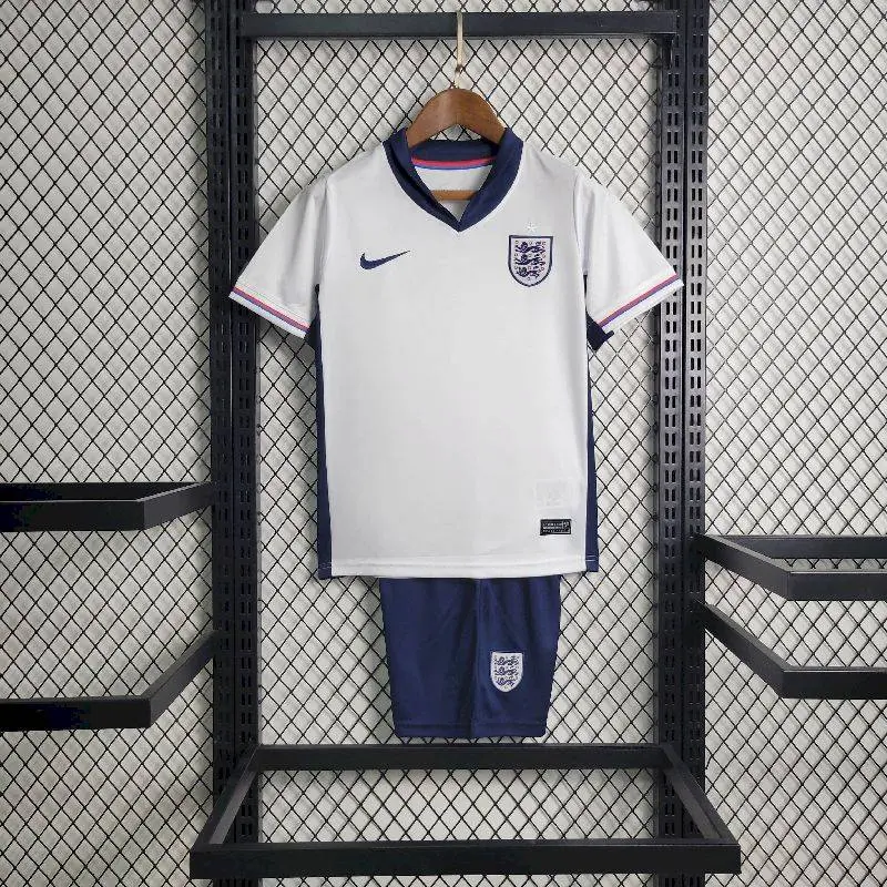 England 2024/25 Euro Home Kids Jersey And Shorts Kit