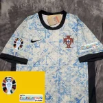 Portugal 2024/25 Euro Away Kids Jersey And Shorts Kit