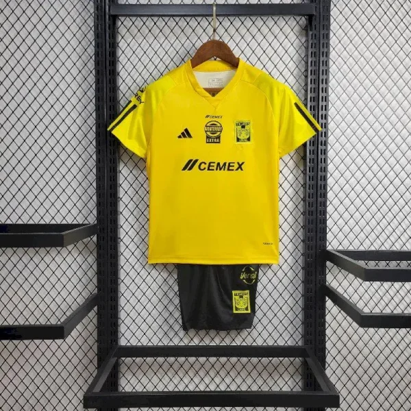 Tigres UANL 2023/24 Pre-Match Kids Jersey And Shorts Kit