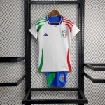 Italy 2024/25 Euro Away Kids Jersey And Shorts Kit